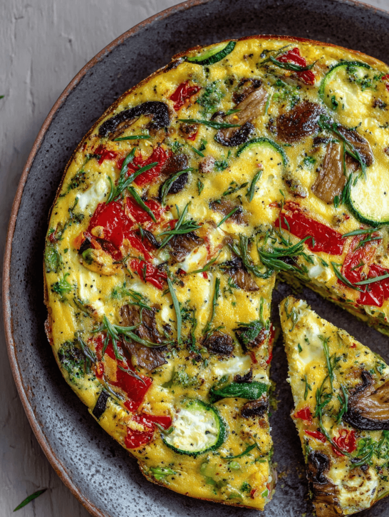 Minute Veggie Frittata: Simple & Satisfying Low-Carb Breakfast